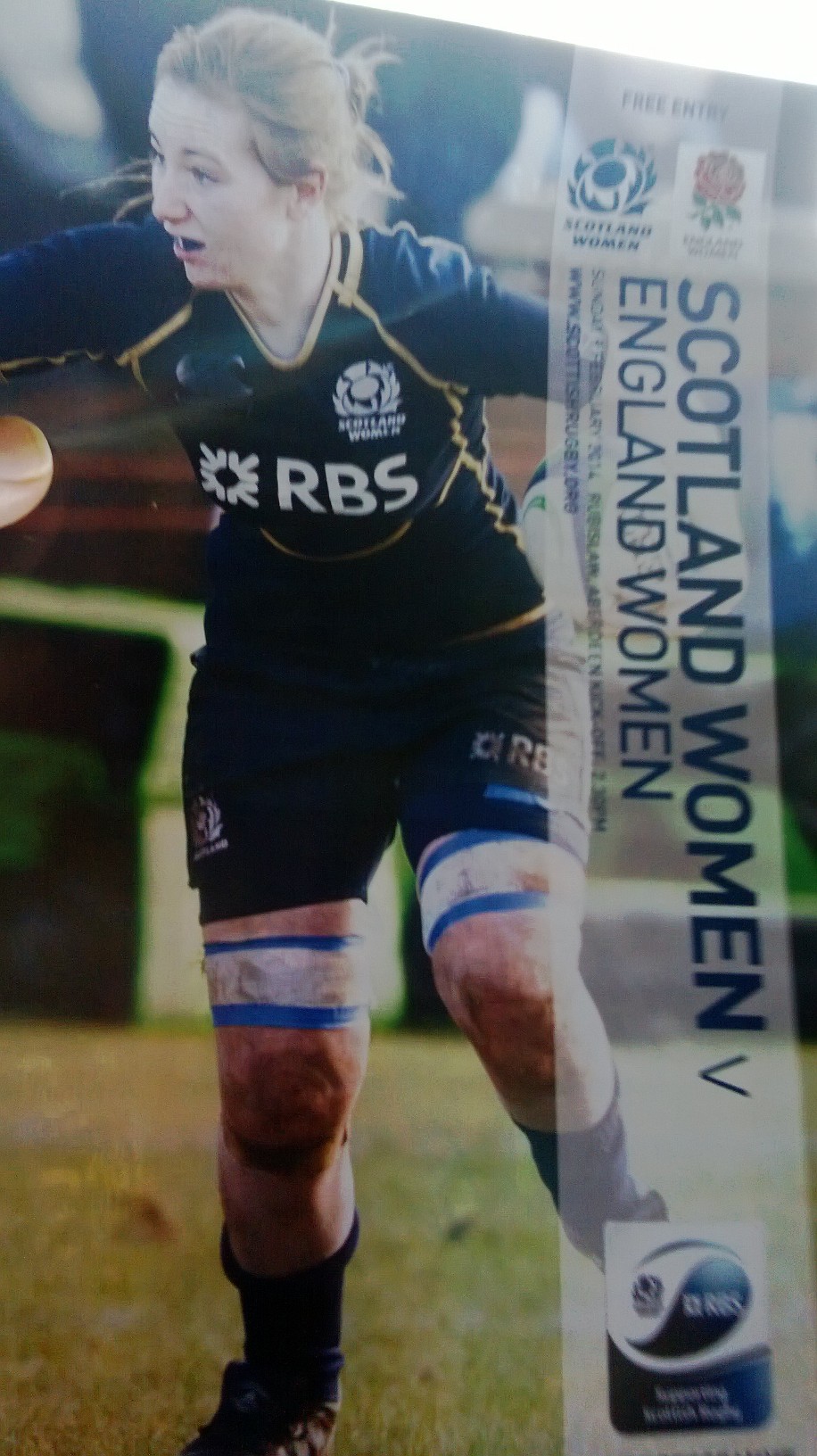 Rugby Program for the Scotland vs England women game