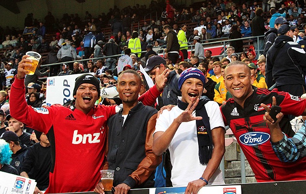 Cape Crusaders and All Black supporters