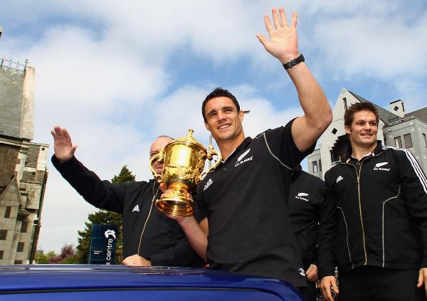 Dan Carter: Celebrations after the 2011 Rugby World Cup
