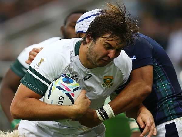 Lood de Jager in action against Scotland