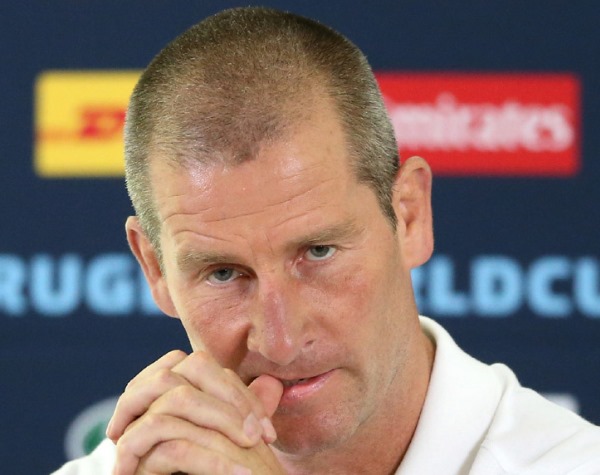 Stuart Lancaster in absolute abject dismay after the loss by England to Australia
