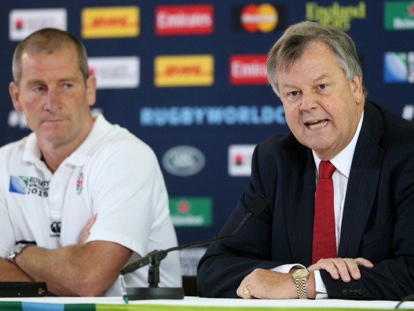 Stuart Lancaster and Ian Richie addreesing media after the Australian game on the weekend